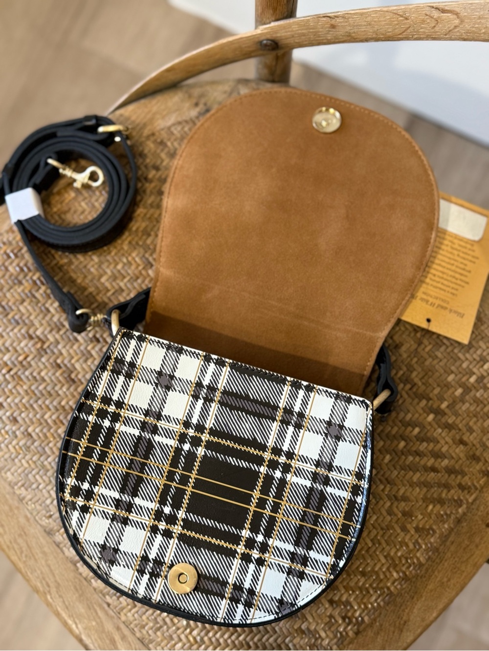 Patricia Nash Annfield Crossbody Bag Cassis Wallet Set Plaid - Picture 4 of 10